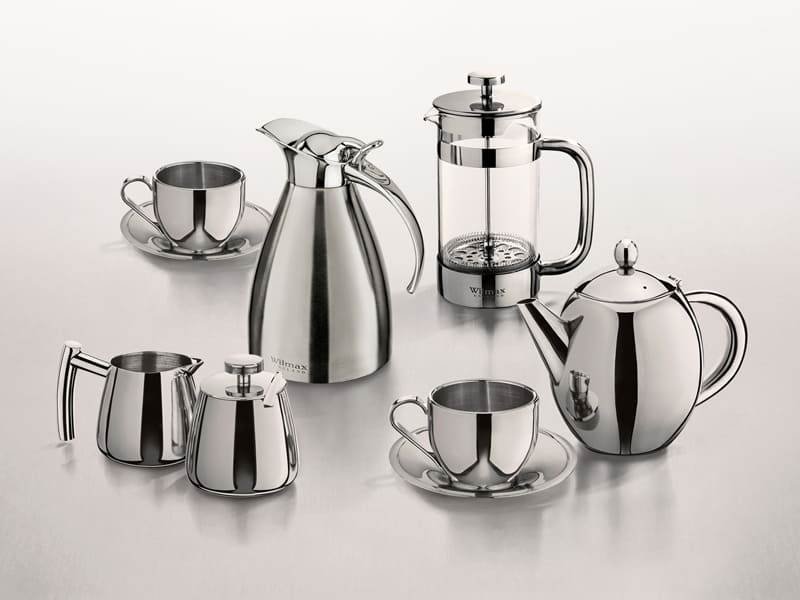 Wilmax Edelstahl-Teekanne doppelwandig 1200 ml WL-551101/1C