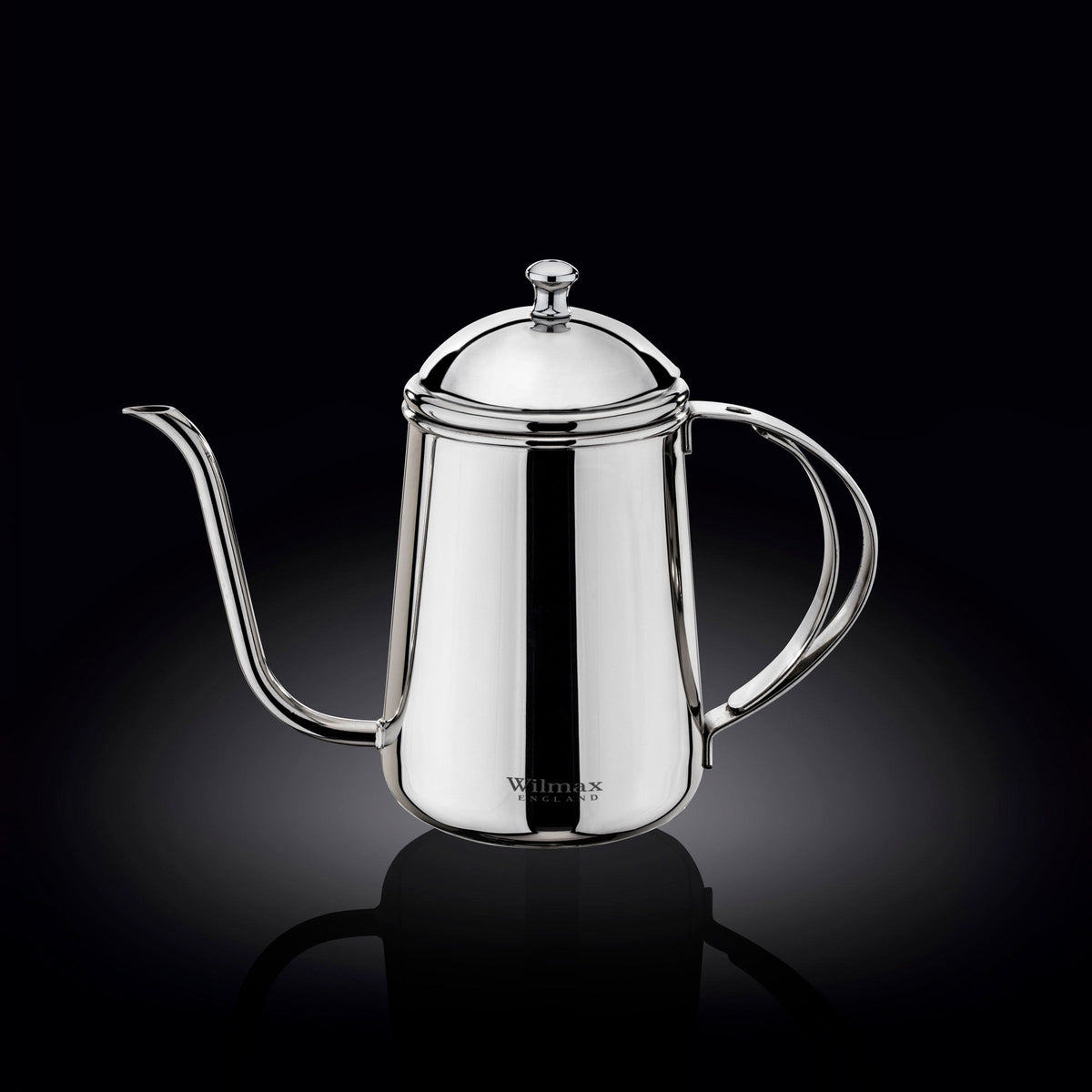 Wilmax Schwanenhalskessel 600 ml Silber aus Edelstahl