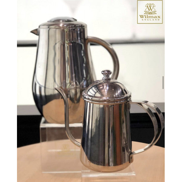Wilmax Schwanenhalskessel 600 ml Silber aus Edelstahl