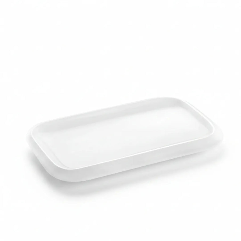 Wilmax Servierplatte 30 × 18 cm Weiß aus Porzellan