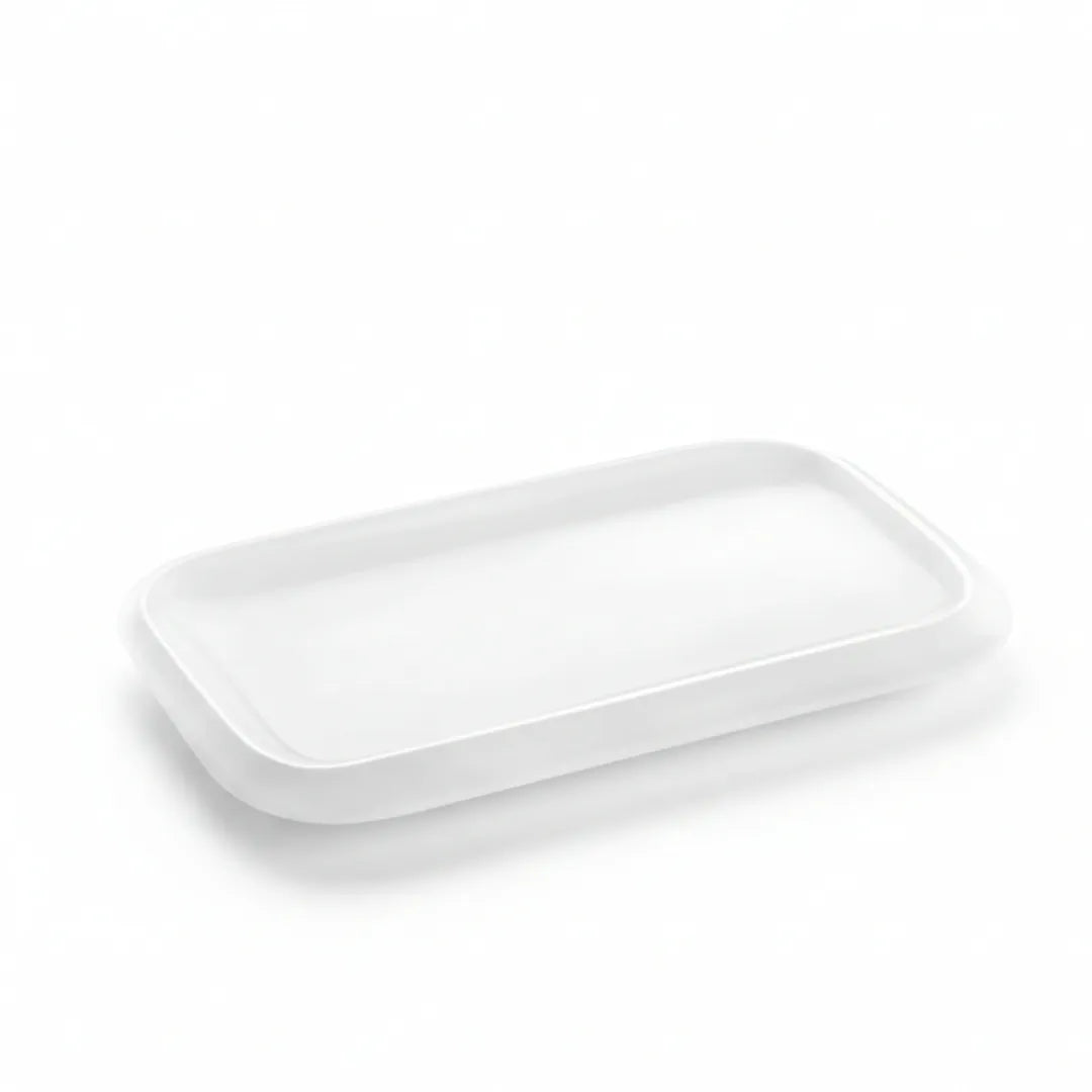 Wilmax Servierplatte 30 × 18 cm Weiß aus Porzellan