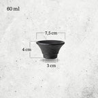 Wilmax Saucenschälchen 6er Set 7.5 x 4 cm Schwarz WL-661134/A6