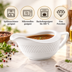Wilmax Sauciere 230 ml Weiß aus Porzellan