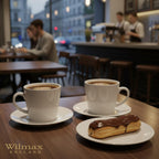 Wilmax Tasse 280 ml 2er-Set Weiß aus Porzellan