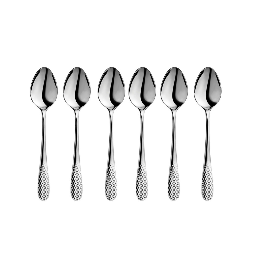 Wilmax Teelöffel 14 cm 6er-Set Silber aus Edelstahl
