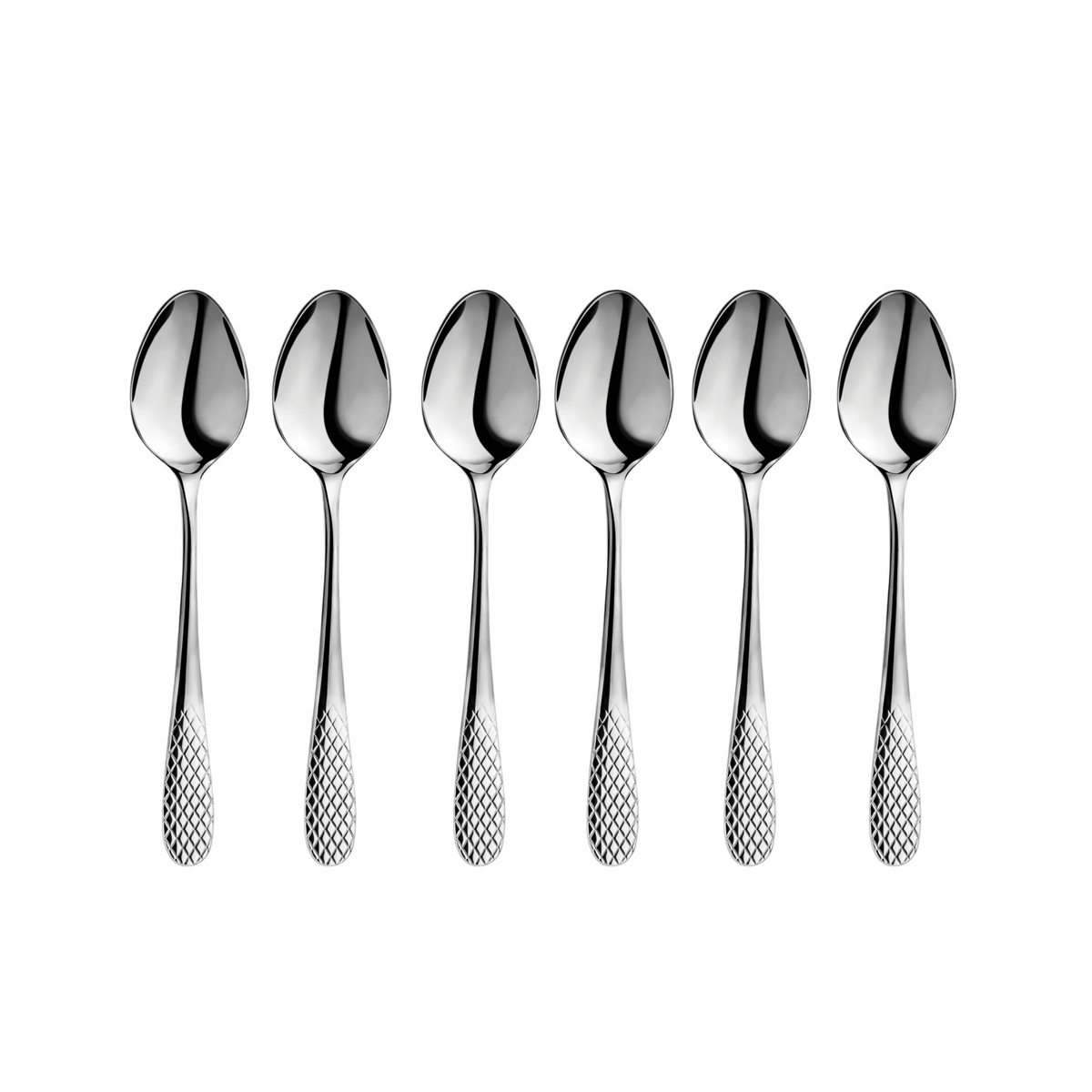 Wilmax Teelöffel 14 cm 6er-Set Silber aus Edelstahl