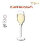 Wilmax Champagnerflöte 300 ml 2er-Set Transparent aus Wilmax Crystalline-Serie