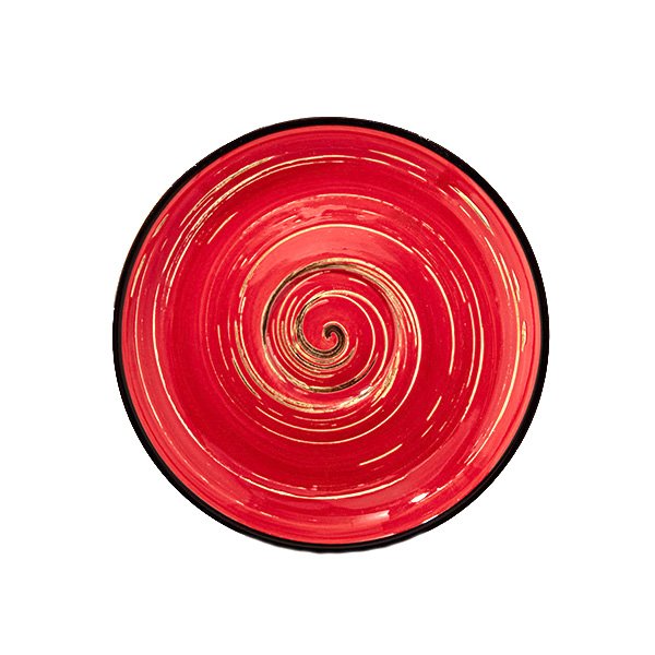 Wilmax Untertasse 12 cm Rot aus Porzellan