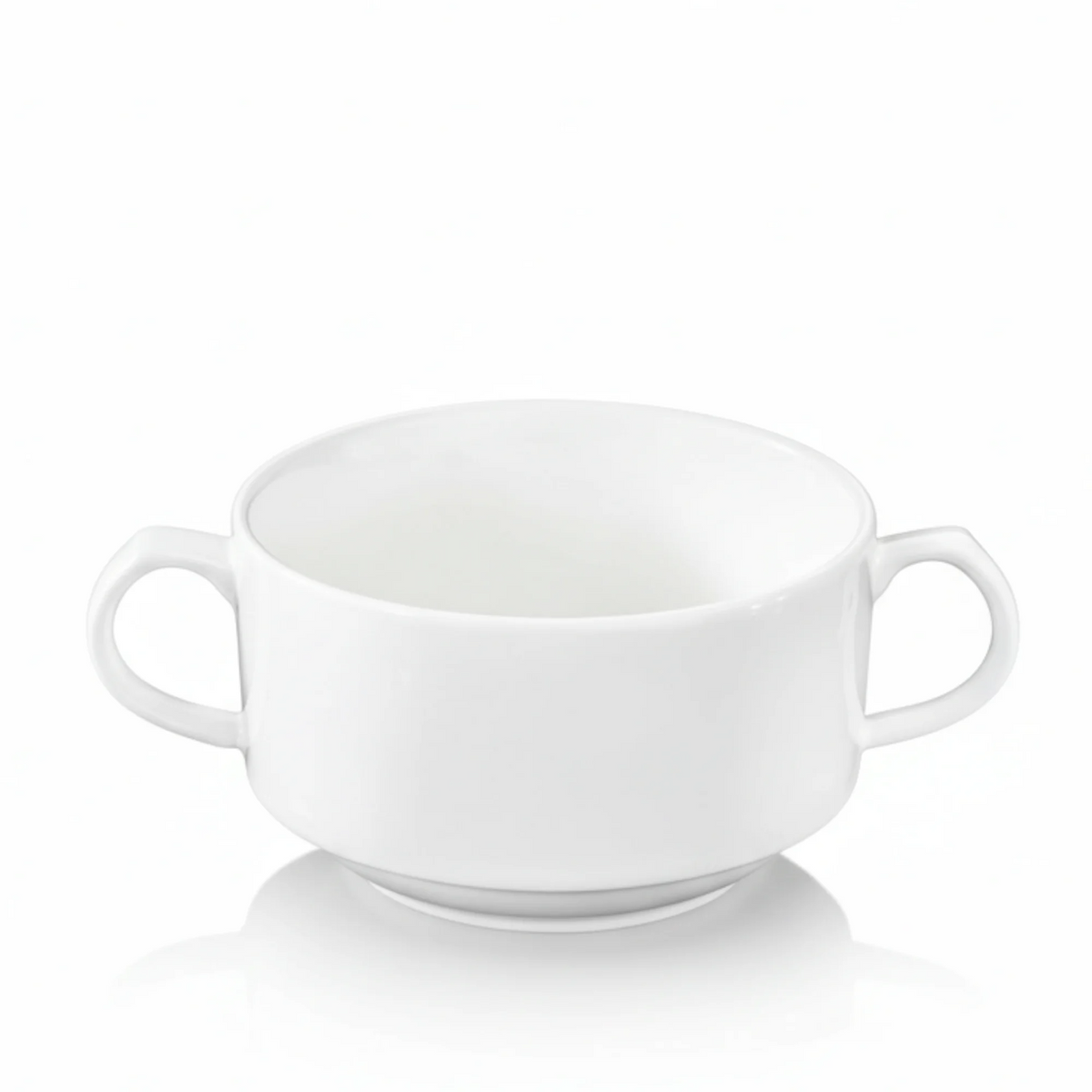 Wilmax Suppentasse 350 ml Weiß aus Porzellan