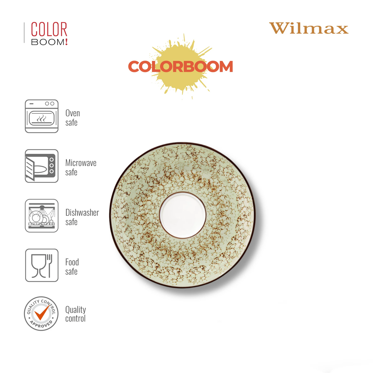 Wilmax Untertasse 11 cm Pistazie aus Porzellan