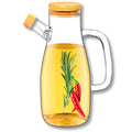 Wilmax Ölflasche 1000 ml mit Filter Transparent aus Glas