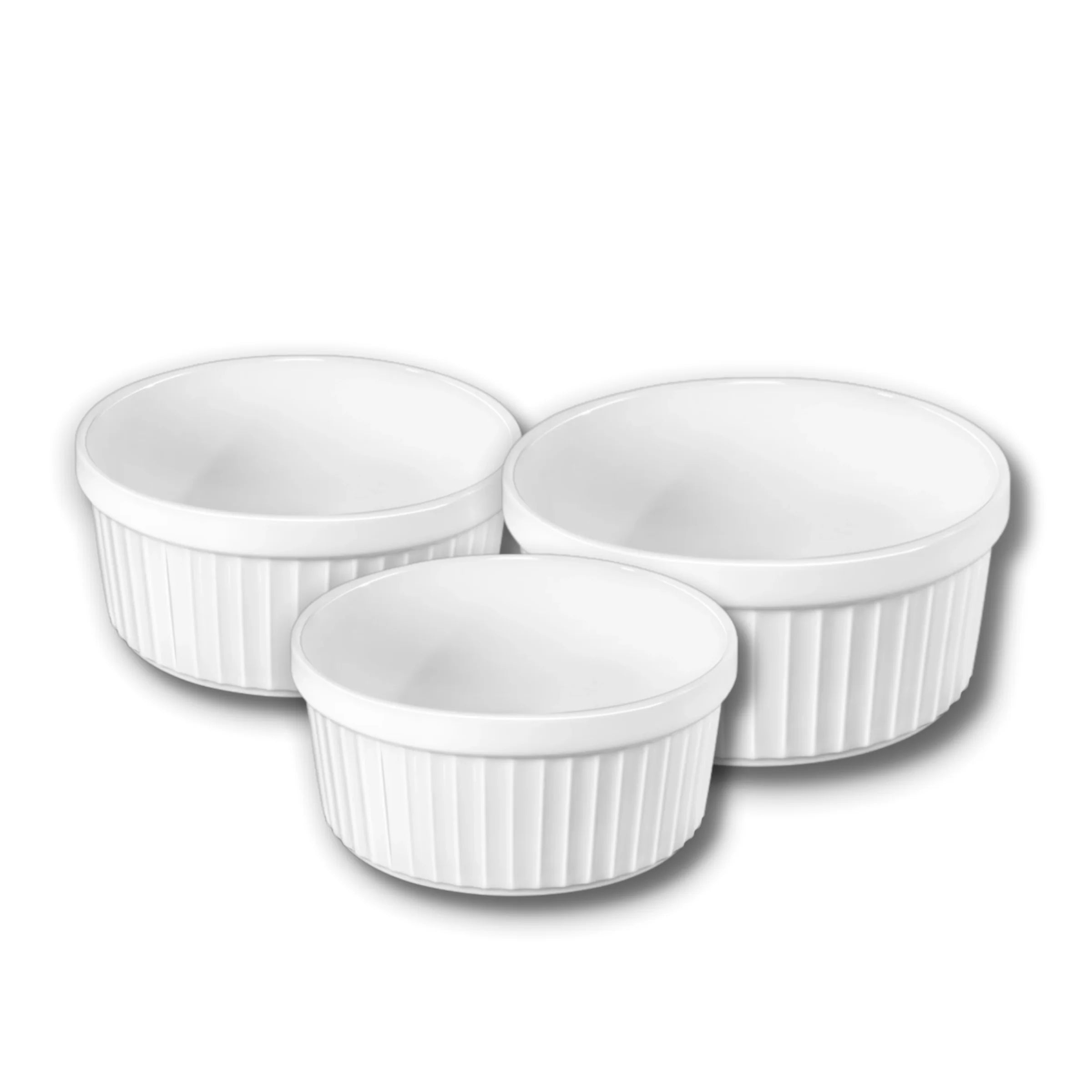 Wilmax Ramekin 3-teilig Weiß aus Porzellan