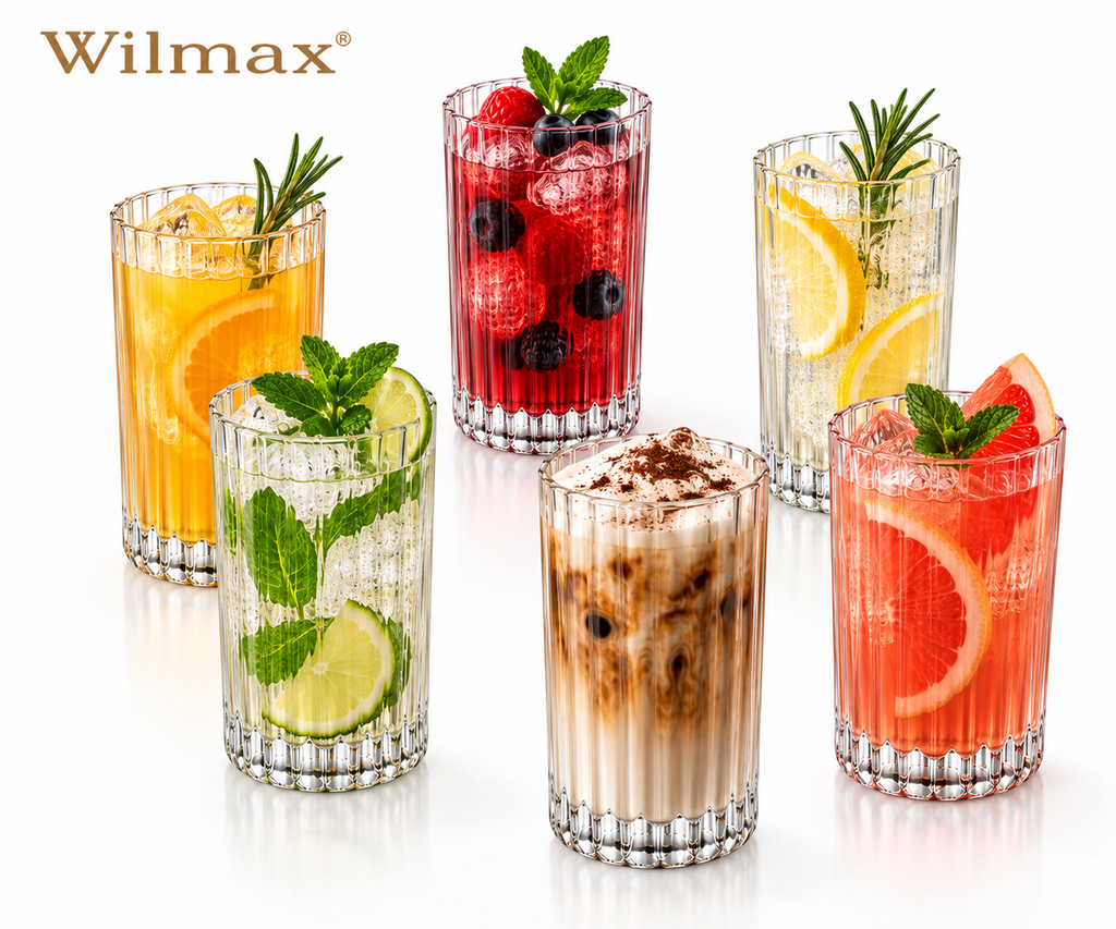 Wilmax Glas 350 ml 6er-Set Transparent aus Borosilikatglas