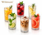 Wilmax Glas 350 ml 6er-Set Transparent aus Borosilikatglas