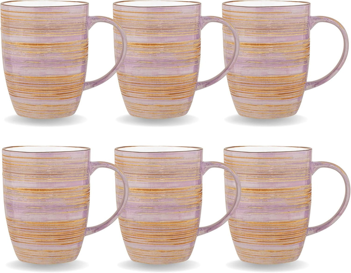 Wilmax Becher 460 ml 6er-Set Lavendel aus Porzellan