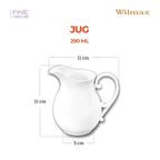 Wilmax Sahnekännchen 290 ml Weiß Porzellan WL-995041/1C