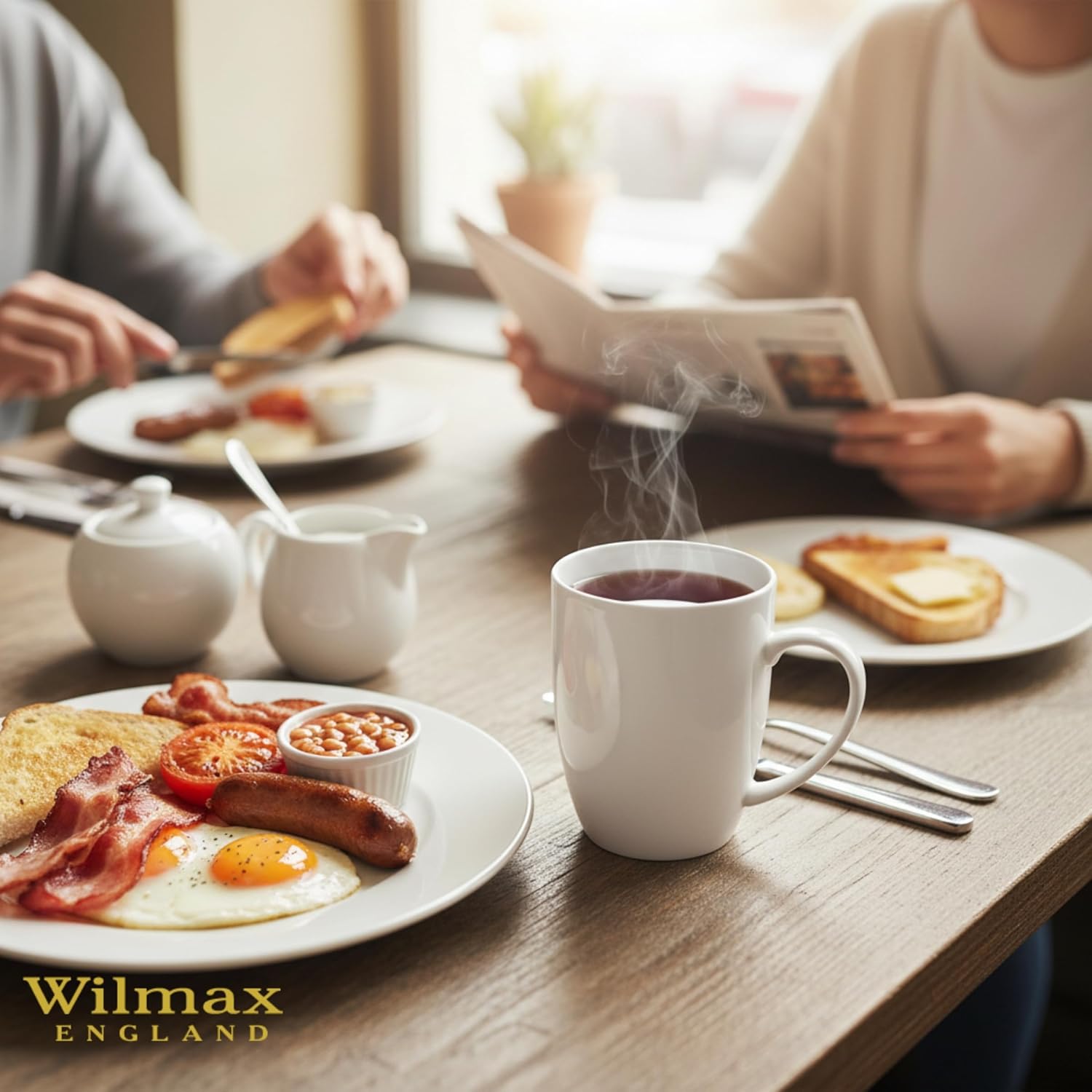 Wilmax Tasse 460 ml Weiß aus Porzellan