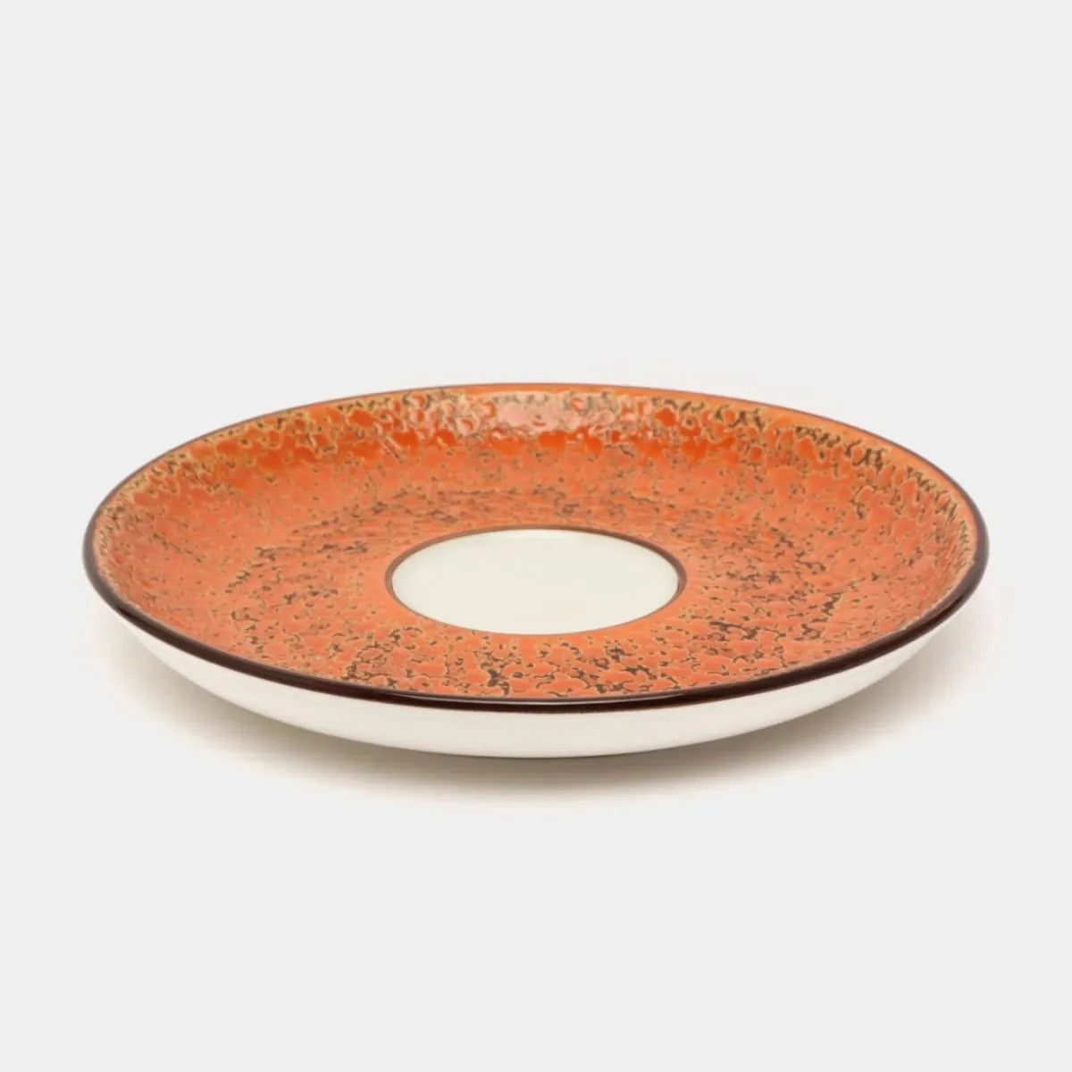 Wilmax Untertasse 11 cm Orange aus Porzellan