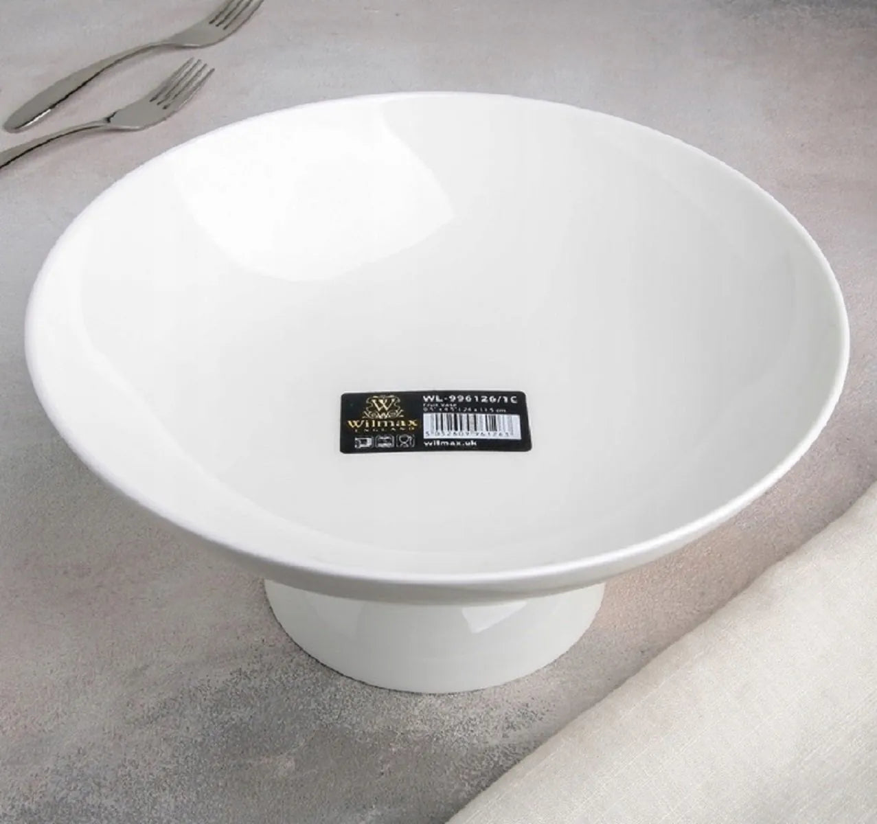 Wilmax Obstschale 24 × 11,5 cm Weiß aus Porzellan