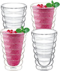 Wilmax Doppelwandiger Thermobecher 300 ml 4er-Set Transparent