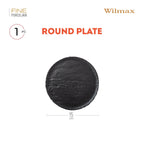 Wilmax Runder Teller 15,5 cm Schwarz aus Porzellan