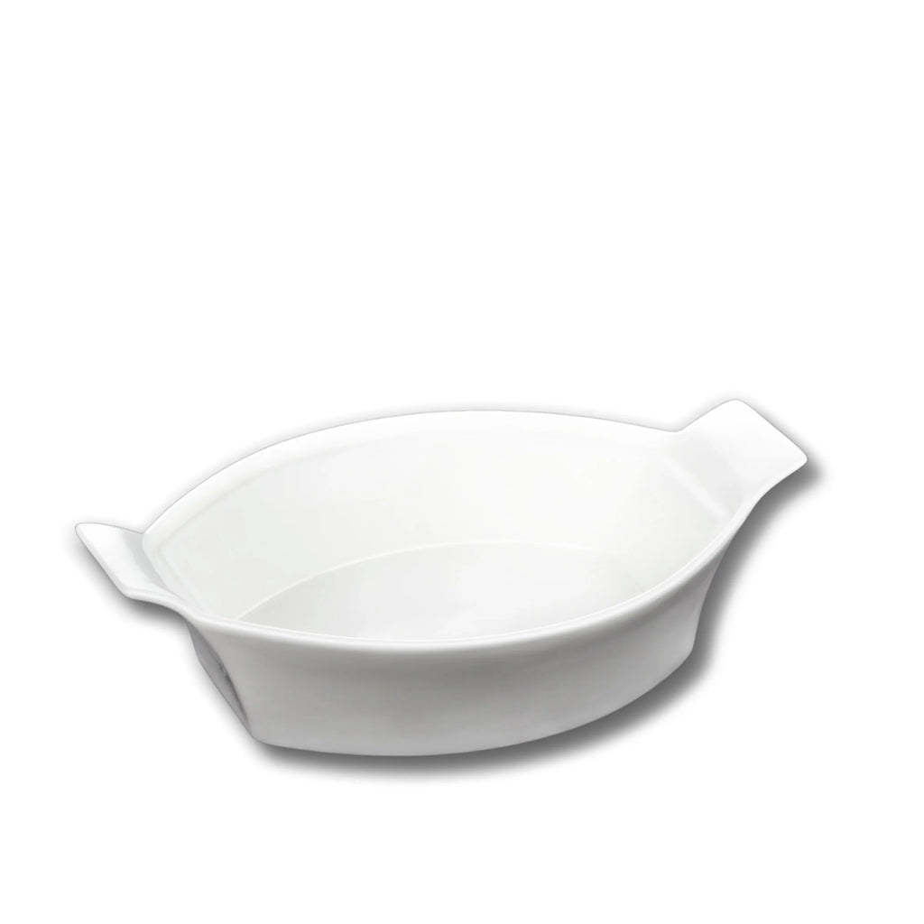 Wilmax Ovale Backform 22 cm Weiß aus Porzellan