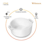 Wilmax Auflaufform mit Griffen 910 ml Weiß aus Porzellan