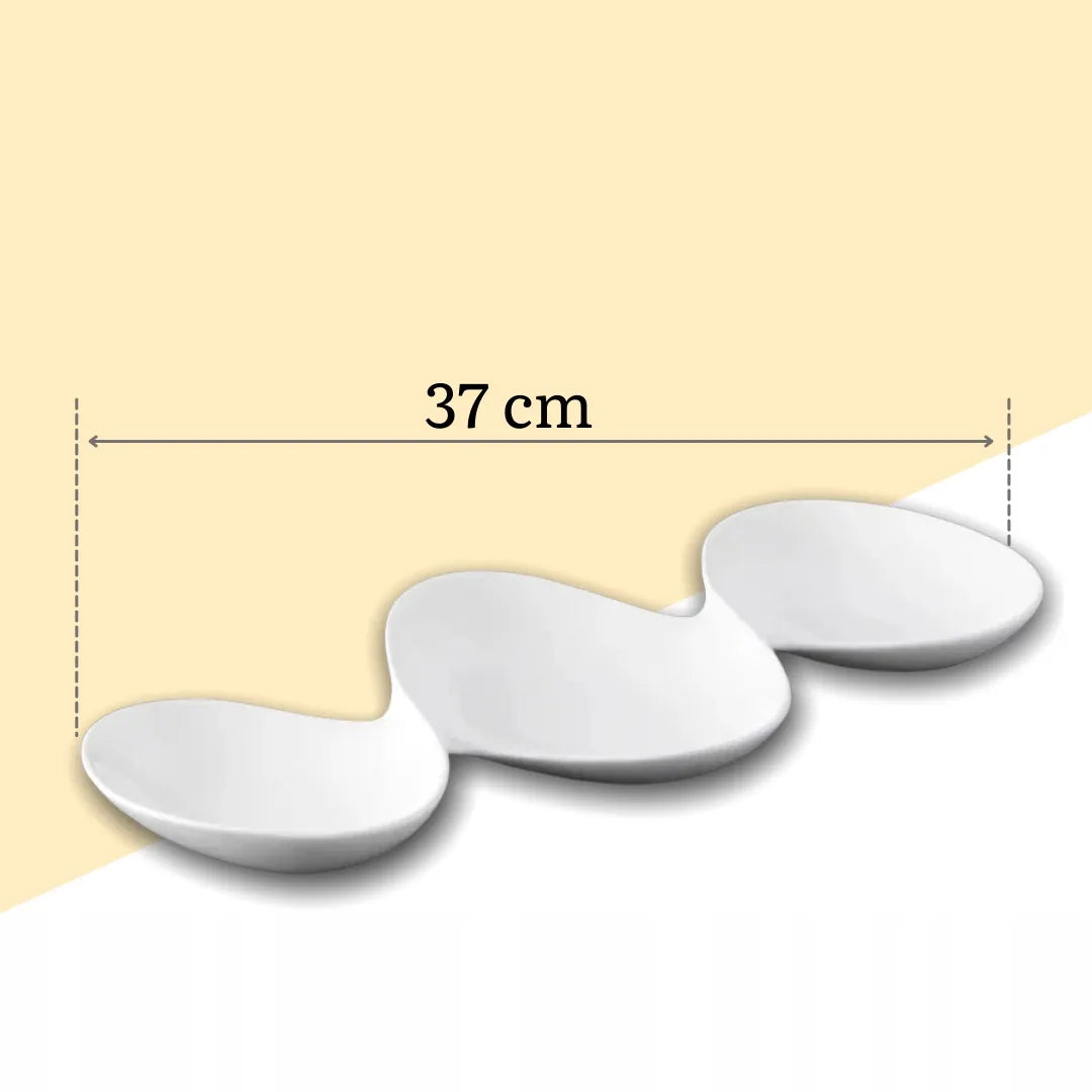 Wilmax Servierplatte 37 cm Weiß aus Porzellan