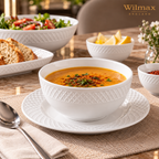 Wilmax Schalen 2er-Set Weiß aus Porzellan