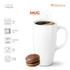 Wilmax Becher 630 ml 6er-Set Weiß aus Porzellan