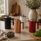 Wilmax French Press 1000 ml aus Edelstahl