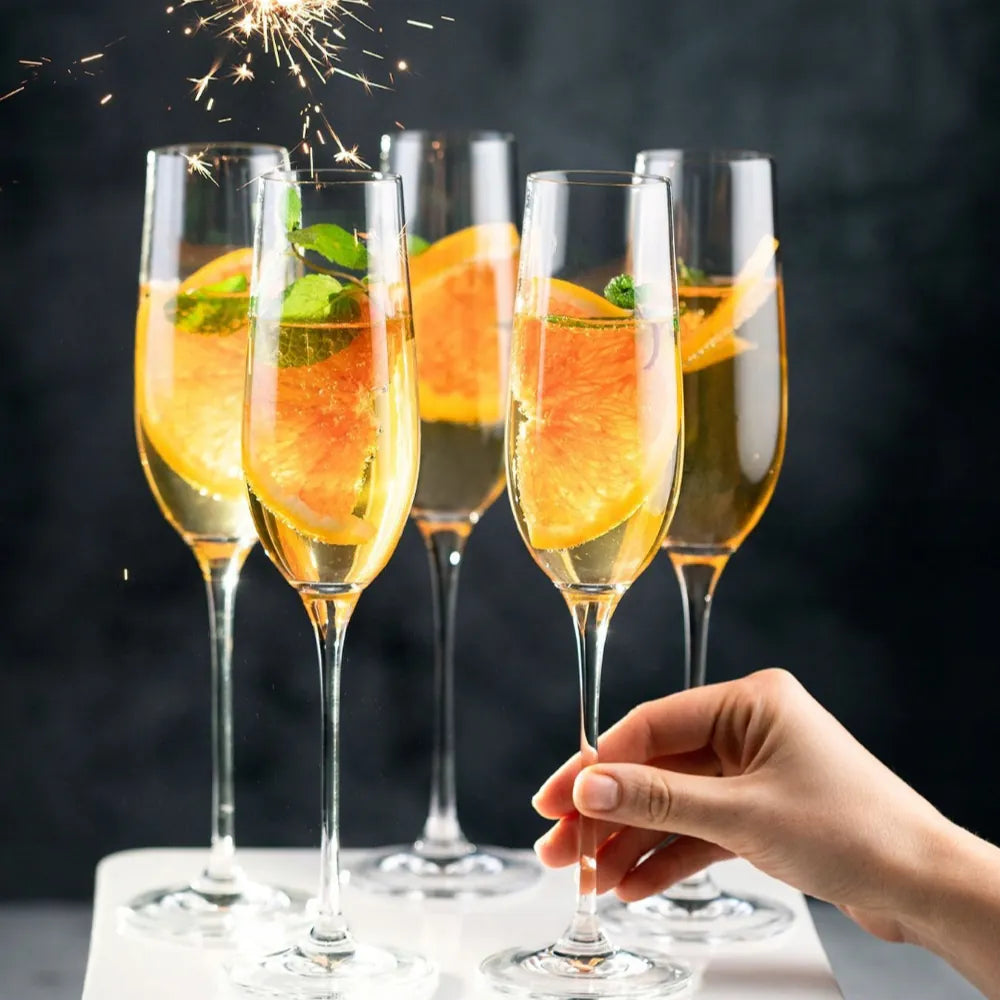 Wilmax Champagnerflöte 260 ml 2er-Set Transparent aus Wilmax Crystalline-Serie