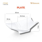 Wilmax Brotvase 23 cm Weiß aus Porzellan
