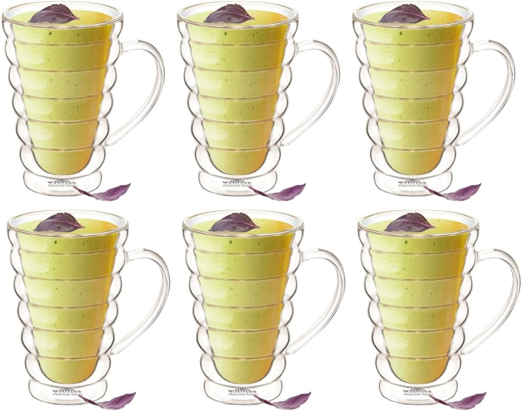 Wilmax Doppelwandiger Thermobecher 300 ml 6er-Set Transparent