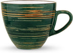 Wilmax Tasse mit Untertasse 190 ml 6er-Set Grün aus Porzellan