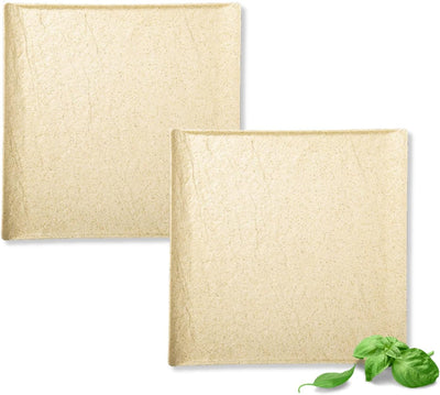 Wilmax Quadratischer Teller 27 × 27 cm Sand 2er-Set aus Porzellan