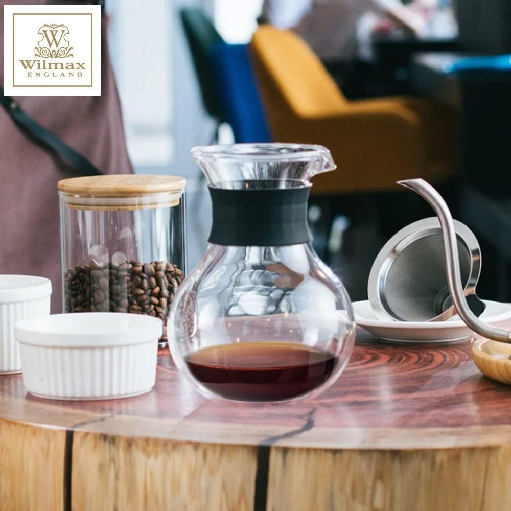 Wilmax Kaffeedekanter 950 ml Transparent aus Borosilikatglas