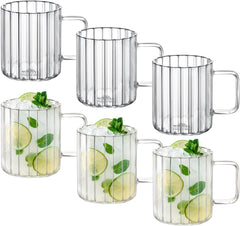 Wilmax Glas mit Henkel, 550 ml, 6er Set, WL-888618/A6