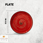 Wilmax Teller 28 cm Rot aus Porzellan