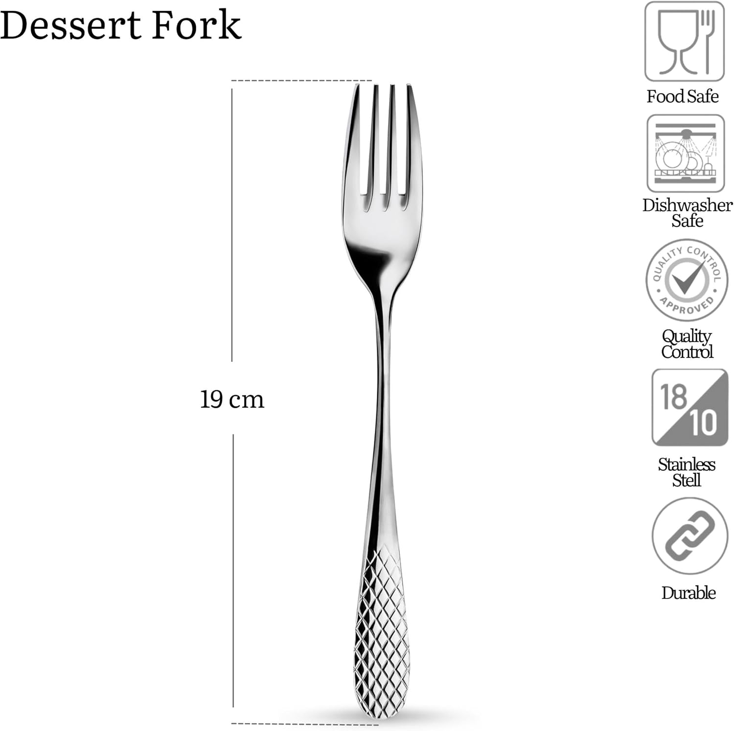 Wilmax Dessertgabel Set 6 Stück 19 cm Edelstahl Geschenkbox WL-999206/6C