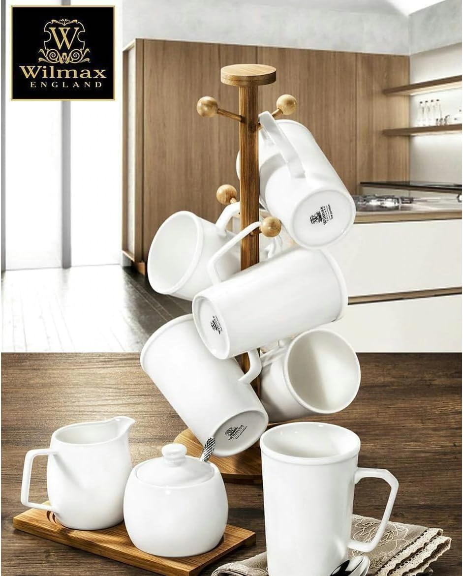 Wilmax Becher 420 ml Weiß aus Porzellan