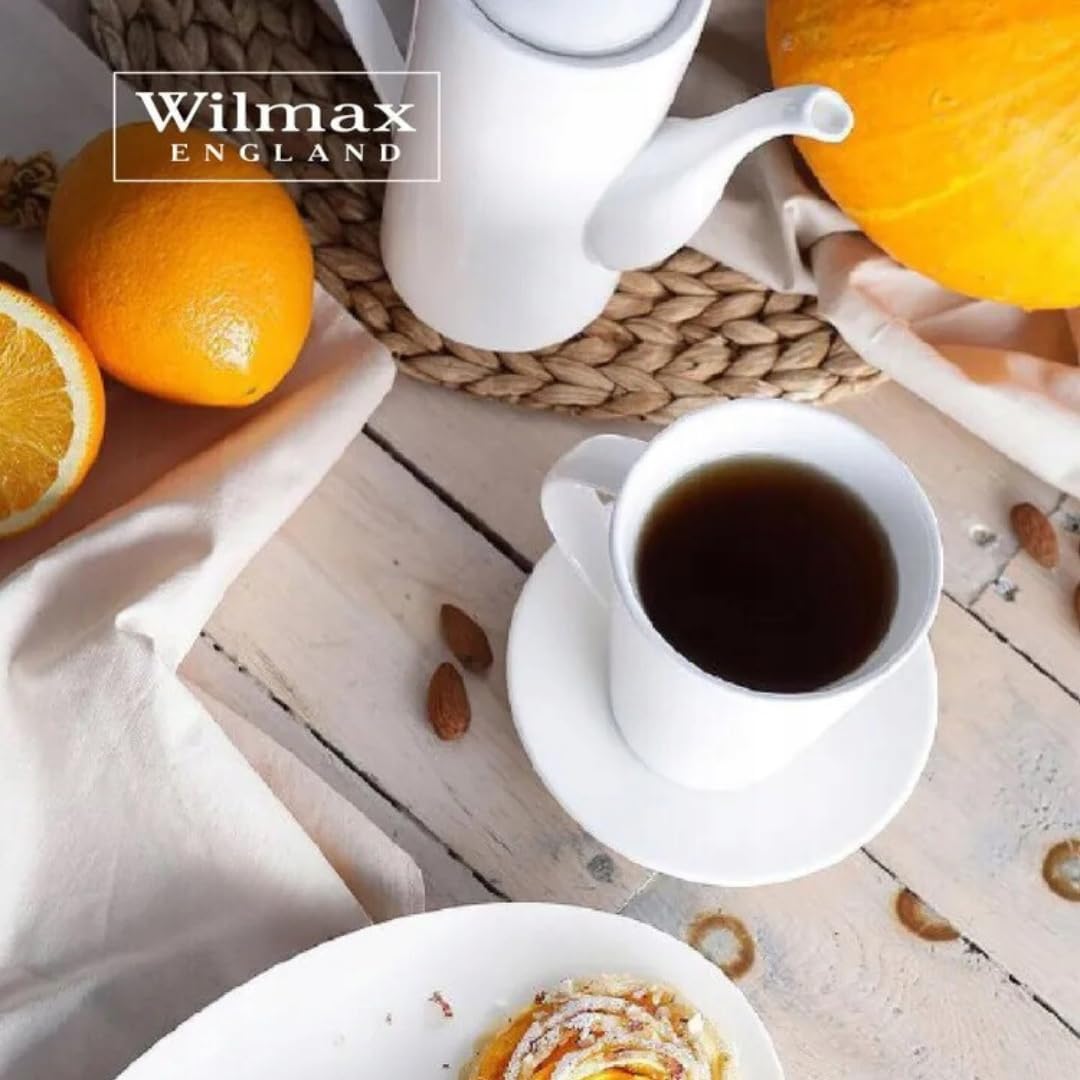 Wilmax Tasse 380 ml 4er-Set Weiß aus Porzellan