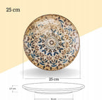 Wilmax Teller 25 cm 2er-Set Mehrfarbig aus Porzellan