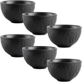 Wilmax Schüssel Lotus Schwarz 250 ml 6er Set WL-664115/A6