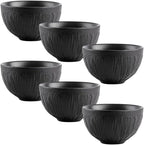 Wilmax Schüssel Lotus Schwarz 250 ml 6er Set WL-664115/A6