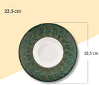 Wilmax Tiefer Teller 22,5 cm 1100 ml Grün Porzellan 2er Set WL-667523/A2