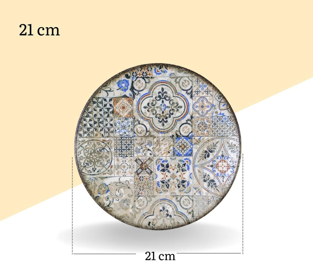 Wilmax Teller 21 cm 2er-Set Mehrfarbig aus Porzellan