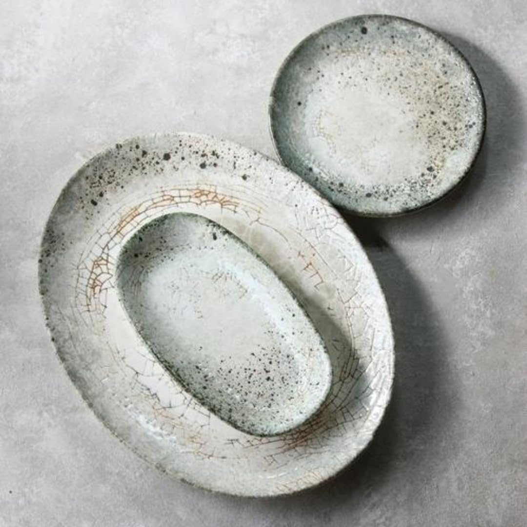 Wilmax Teller 25 cm 2er-Set Mehrfarbig aus Porzellan