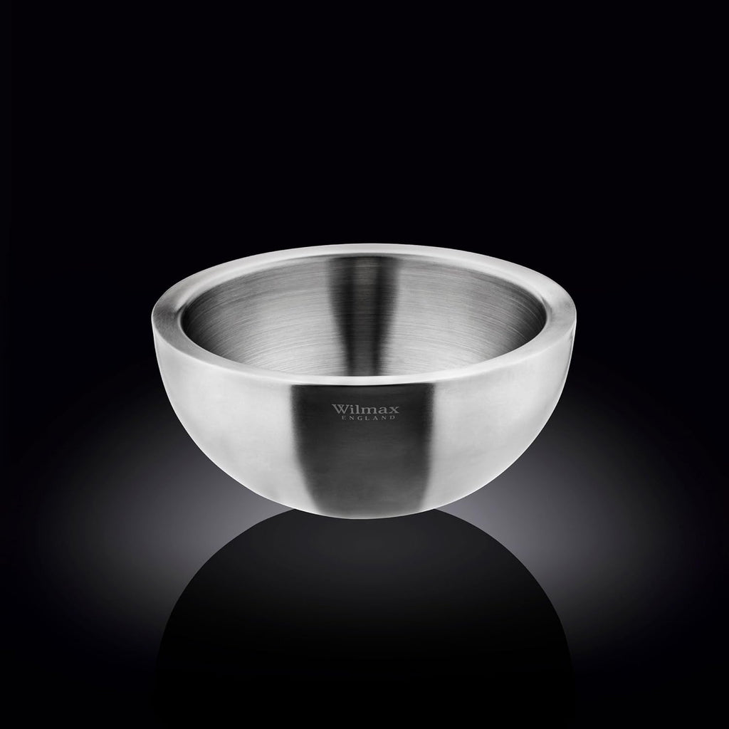 Wilmax Schüssel aus Edelstahl, 1300 ml, Silber matt, WL-553003/A