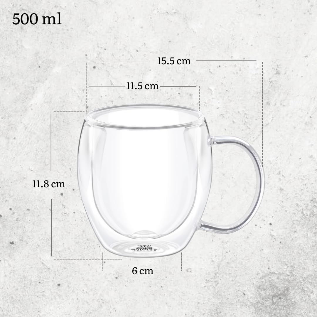 Wilmax Servierset 2-teilig mit Bambusteller 30,5 × 15 cm und Teeglas 500 ml